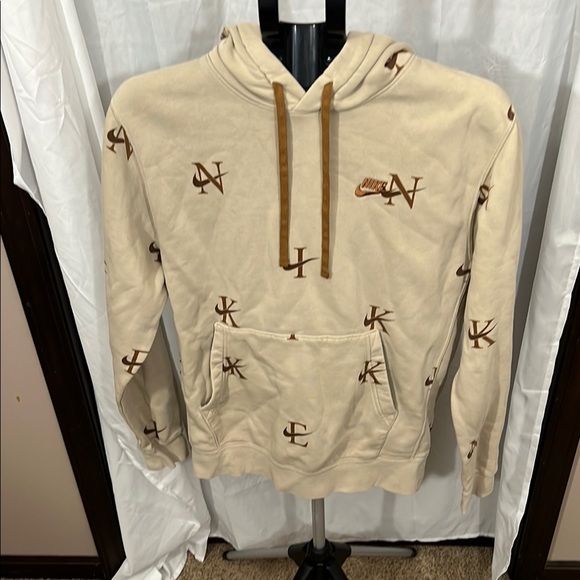 Nike Other - Nike Cream and Brown Embroidered Sweatshirt
